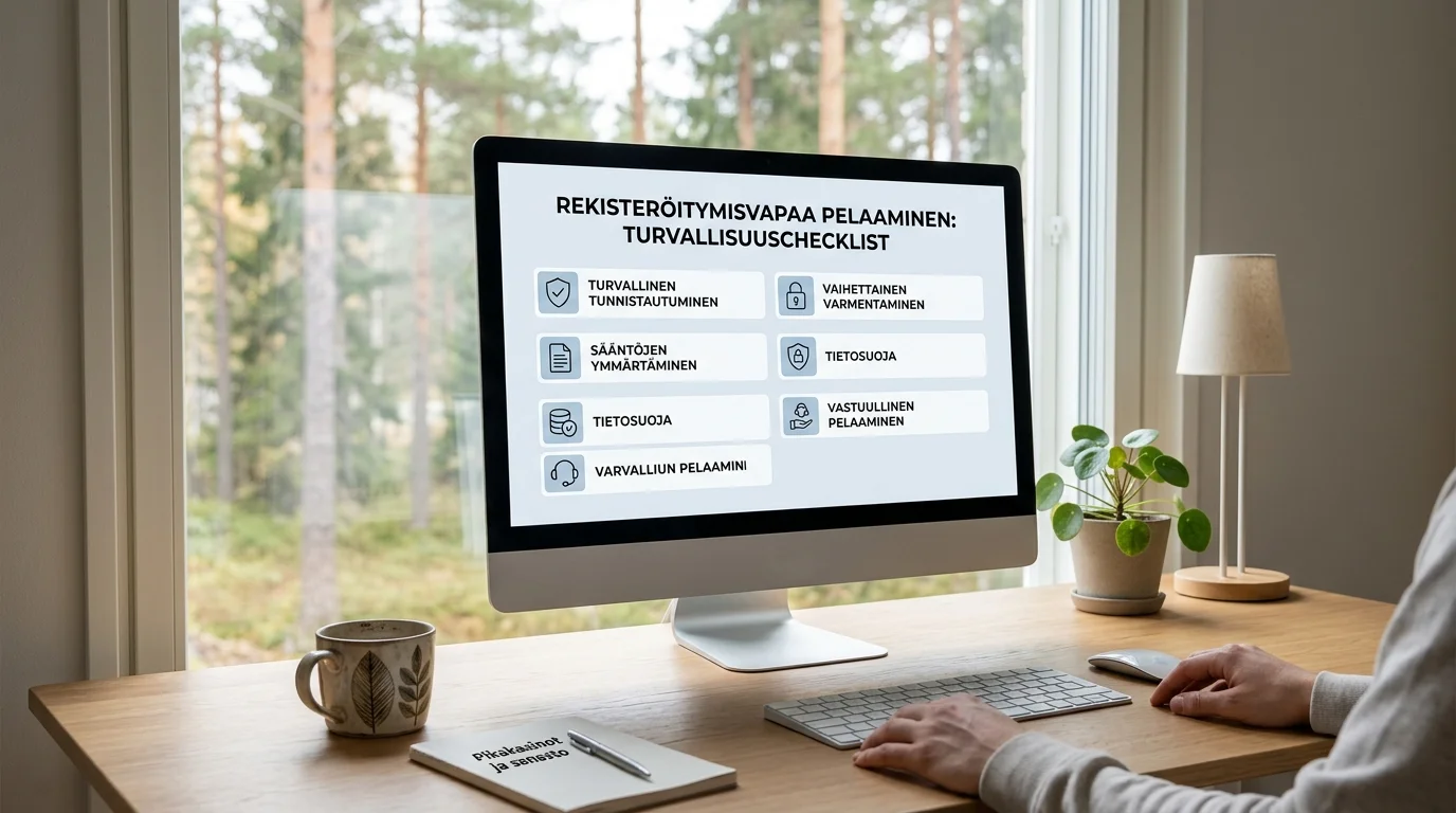 Rauhallinen työpöytä ja digitaalinen turvallisuustarkistus